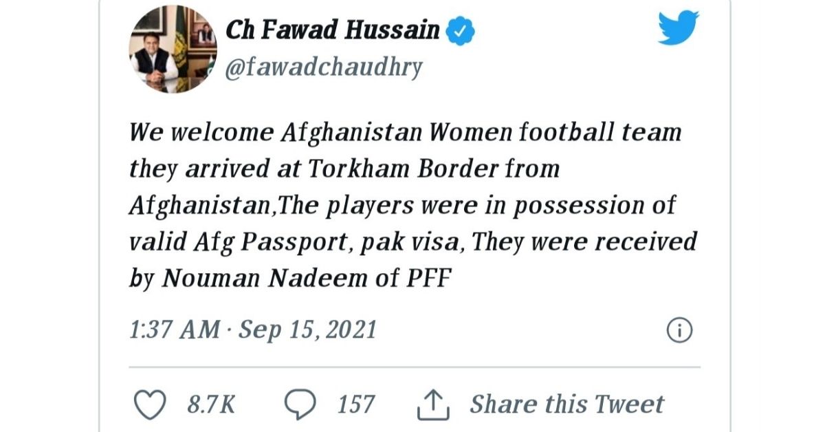 Afghan Female Soccer Players Reach Pakistan, Seek Asylum 