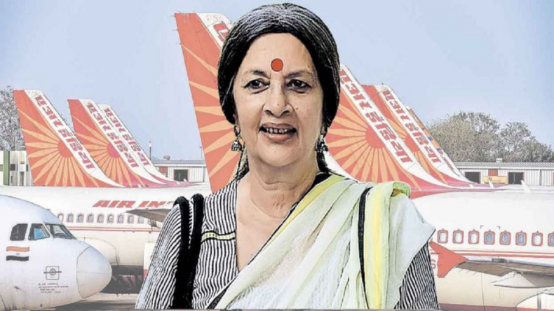 Brinda Karat teaches Air India to wear Sari