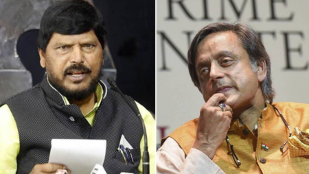 Shashi Tharoor & Ramdas Athawale Between Twitter War