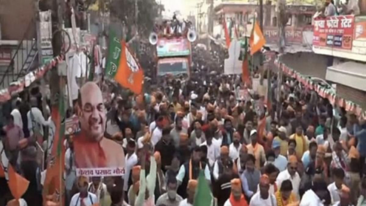 UP elections: Amit Shah takes out a massive roadshow in Prayagraj. - Asiana Times
