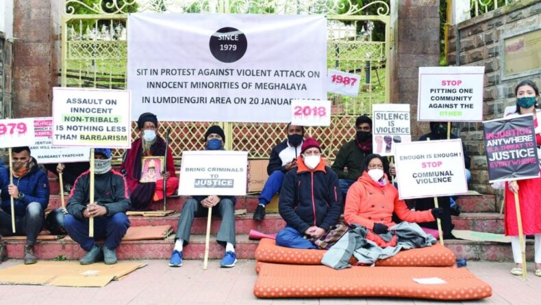 Six Hour-long protests by Shillong couple on the attack against non-tribal