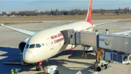 What is the purpose of Air India's flight to Kyiv today?