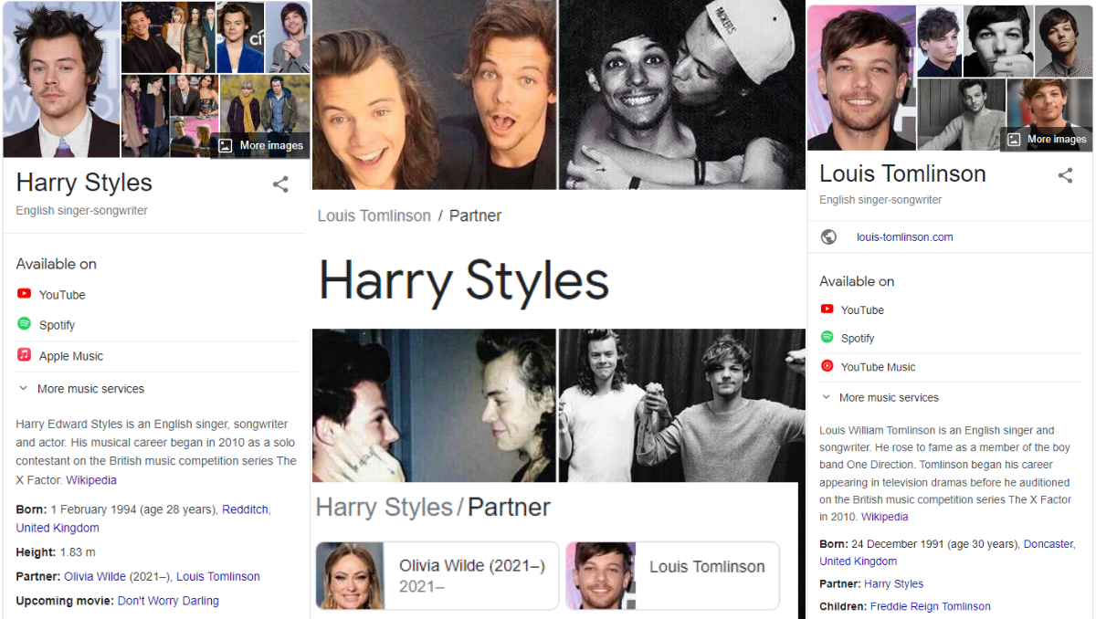 Harry Styles and Louis Tomlinson of One Direction have been declared partners by Wikipedia, and fans are losing their minds as they recall 'Larry Stylison.'