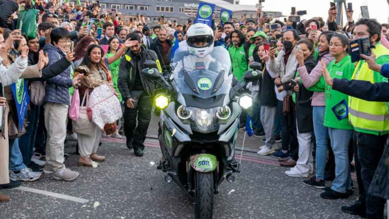 On BMW K1600 GT Motorcycle Sadhguru Begins 30,000 Km Ride From UK to India