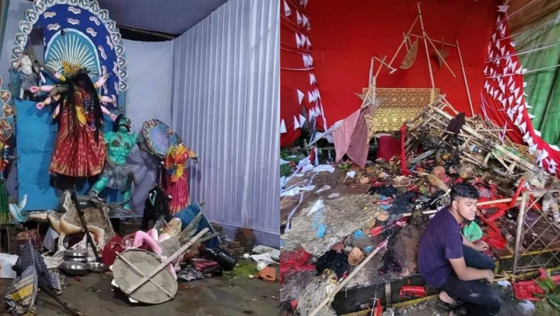 Islamist mob desecrated ISCON temple in Bangladesh on Holi 
