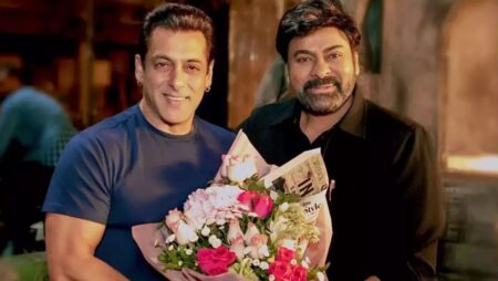 Salman Khan joins the Telugu action film “Godfather” shoot.