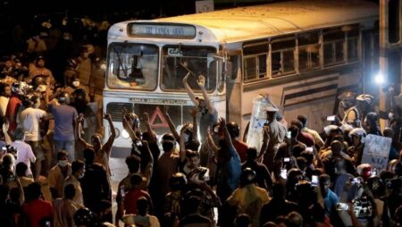 Sri Lanka Protesters Defy Curfew After Social Media Shutdown