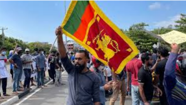 Sri Lankans Protesting in streets amid Economic Crisis. 