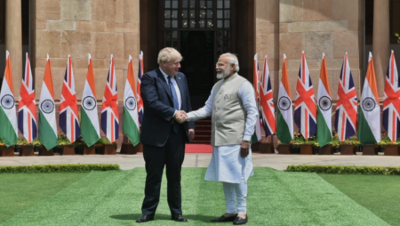 UK Prime Minister Boris Johnson arrived in India on Thursday, beginning his two-day trip from Gujarat, the hometown of Indian Prime Minister, Narendra Modi. The British PM seems to be enjoying his long-delayed trip to India. The pictures posted on his official Twitter account we