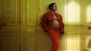 Rihanna flaunts her baby bump in a recent photoshoot with Vogue