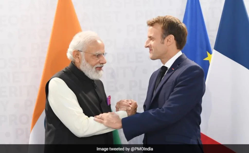 Prime Minister Modi extends his congratulations to French President Emmanuel Macron on his re-election.