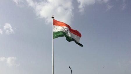 Bihar individuals waved flags