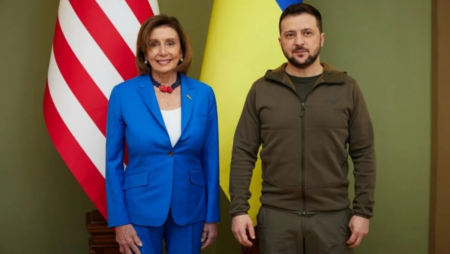 Nancy Pelosi Visits Kyiv and meets Ukrainian President