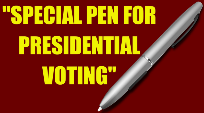 Special pen to mark the vote in Presidential Election - Asiana Times
