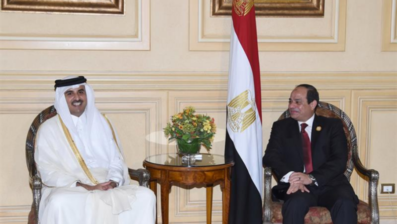Qatar's Emir pays his first visit to Egypt after thawing of relations with Doha