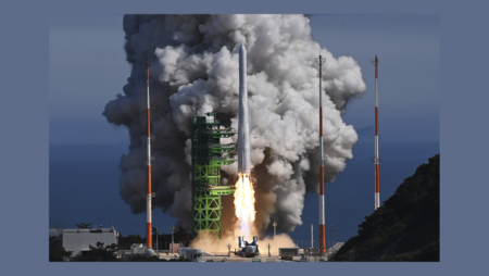 A homegrown rocket launched by South Korea into orbit