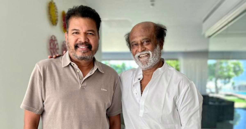 Shankar meet Rajinikanth on completion of 15 yrs of Shivaji