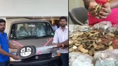 Tamil Nadu man buys a car worth Rs 6 lakh with Rs 10 coins