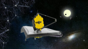 James Webb Telescope featured the first image of the distant universe.