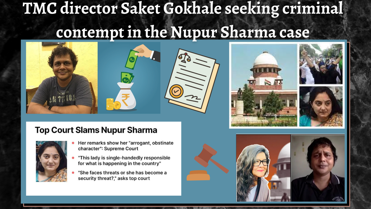 TMC director Saket Gokhale seeking criminal contempt in the Nupur Sharma case