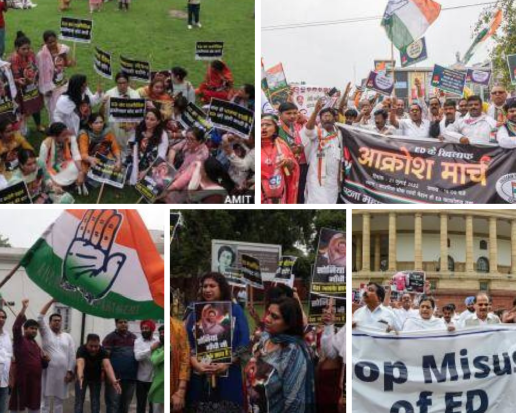Congress workers protest over enforcement directorate summons to Sonia Gandhi - Asiana Times