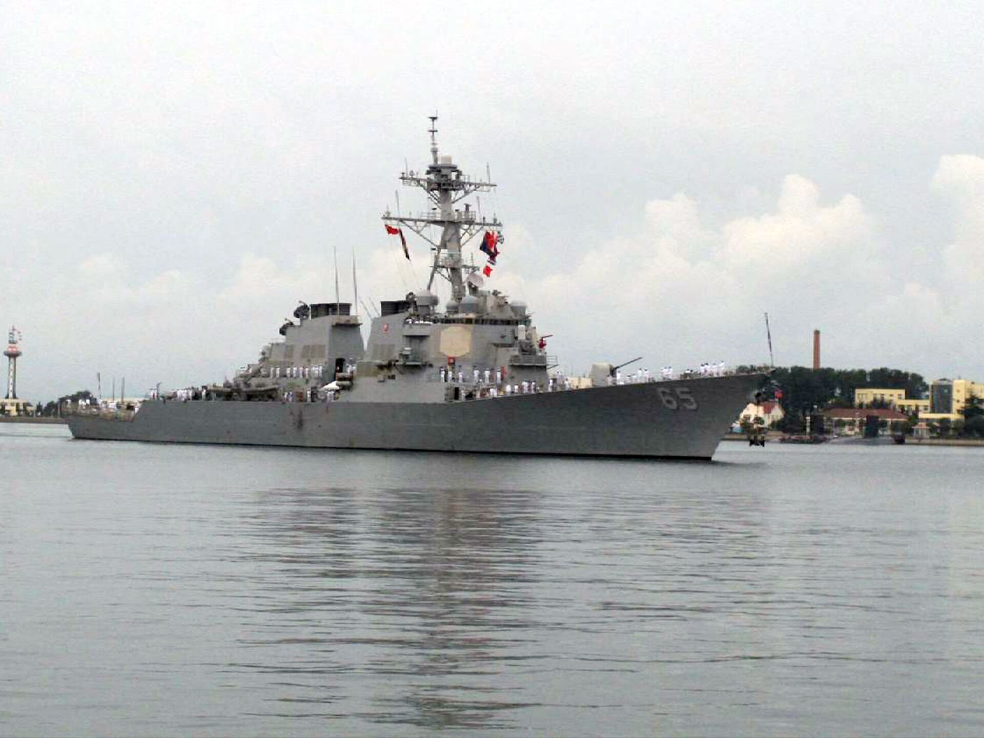 US Navy destroyer sailed near disputed Paracel islands.
