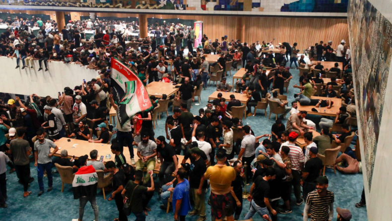 The second time in a week, protestors attack the Iraqi Parliament.