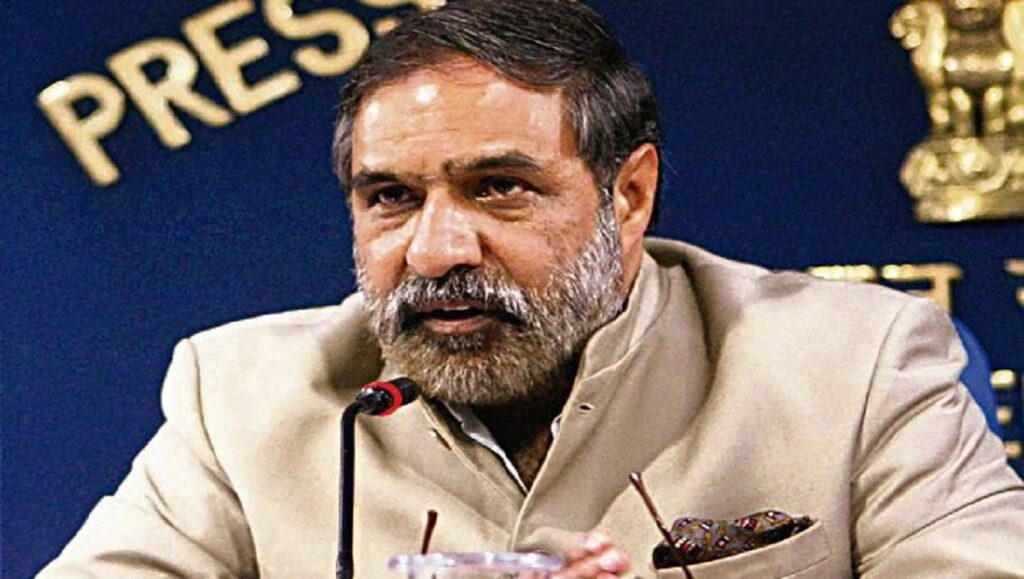 Anand Sharma quits as chairman of steering committee of Himachal Congress