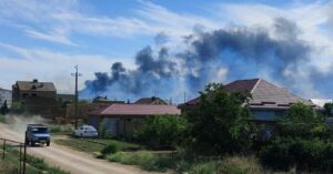 Ukraine conflict: Explosions rattle a Russian airfield in the occupied Crimea