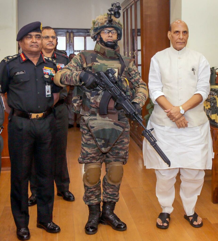 Defense Minister presented multiple indigenous weapons to the Indian Army