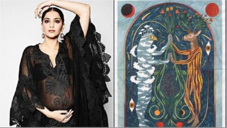Sonam Kapoor shared a beautiful piece of art dedicated to her newborn.