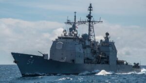 Passing Two US Warships Across The Taiwan Strait