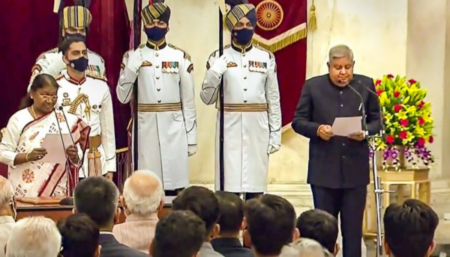 Jagdeep Dhankhar takes oath as Vice-President of India