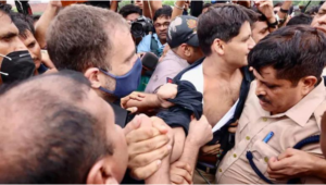 Recently, another picture of Rahul Gandhi, from the Friday protest that has stirred up a lot of discussions has appeared online. Amit Malviya, the head of the BJP's IT cell, has tweeted the image.