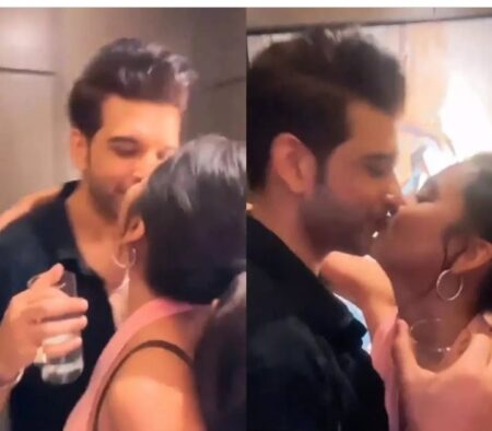 Tejasswi Prakash and Karan Kundra's PDA moment got captured.