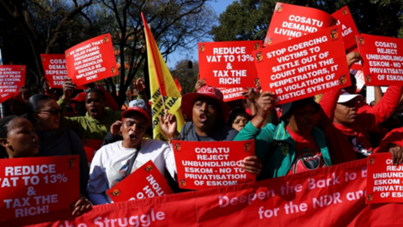 South Africa’s unions call for a national strike