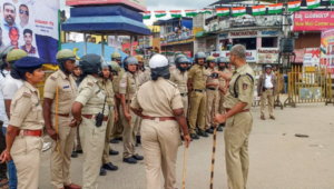 Large gatherings banned in Shivamogga after clash over Savarkar poster Large gatherings banned in Shivamogga after clash over Savarkar poster