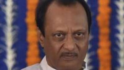 Ajit Pawar leaves the National Congress Party's national convention after a Disagreement