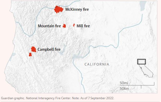 California's latest wildfires burning out of control.