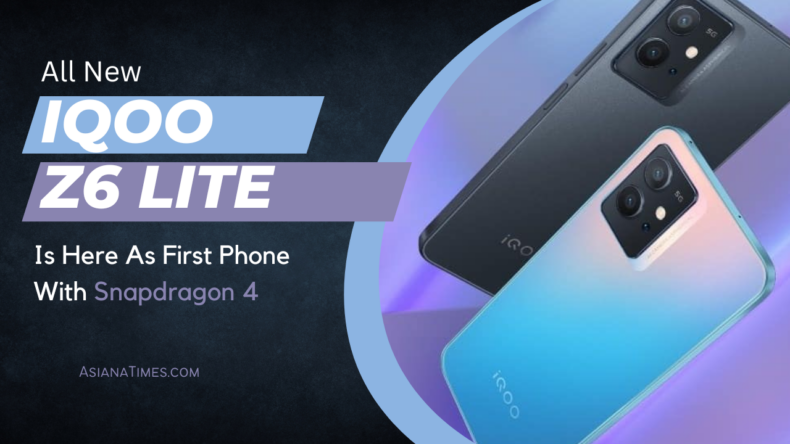 All New iQOO Z6 Lite Is Here As First Phone With Snapdragon 4