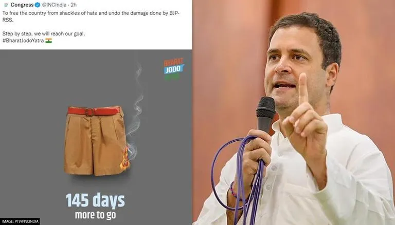 BJP castigate Congress post displaying burning khaki shorts in a poke at RSS - Asiana Times