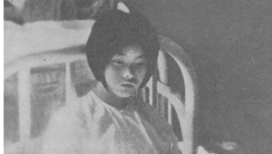 A 16-year-old girl who had been gang-raped and infected with venereal disease by Japanese soldiers during the Nanking Massacre.