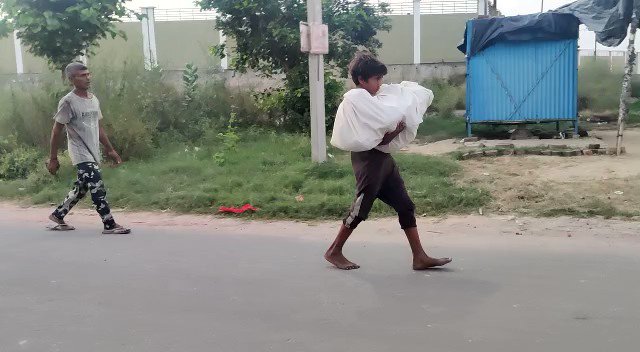 Uttar Pradesh boy walking with 2 year old body