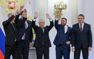 In a grand ceremony held in Moscow, the annexation of 15% of Ukraine made "official" by Russia