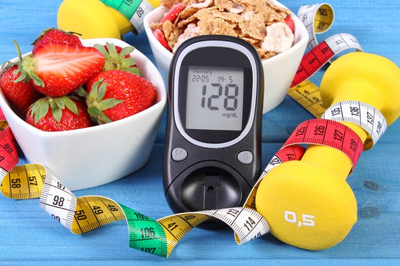 How is increased fat consumption linked with controlled blood sugar levels in diabetics
