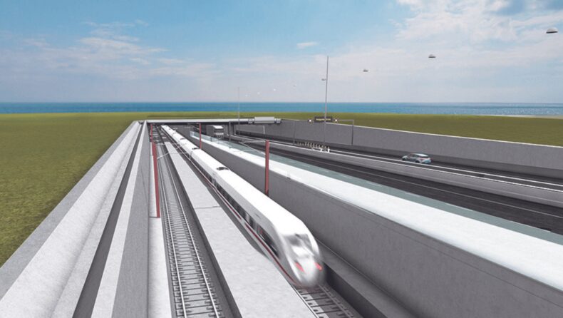 The longest submerged tunnel is being constructed by Germany and Denmark