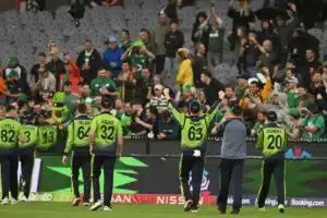 Irish player celebrate as Ireland beats England(Getty Images)