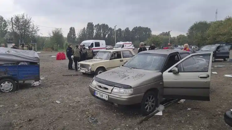 Zaporizhzhia convoy hit