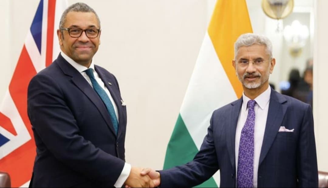 External affairs minister S Jaishankar with Britain foreign secretary James Cleverly at New York in September. (Pic source: NDTV)