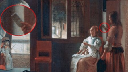 iPhone in 350 year old painting